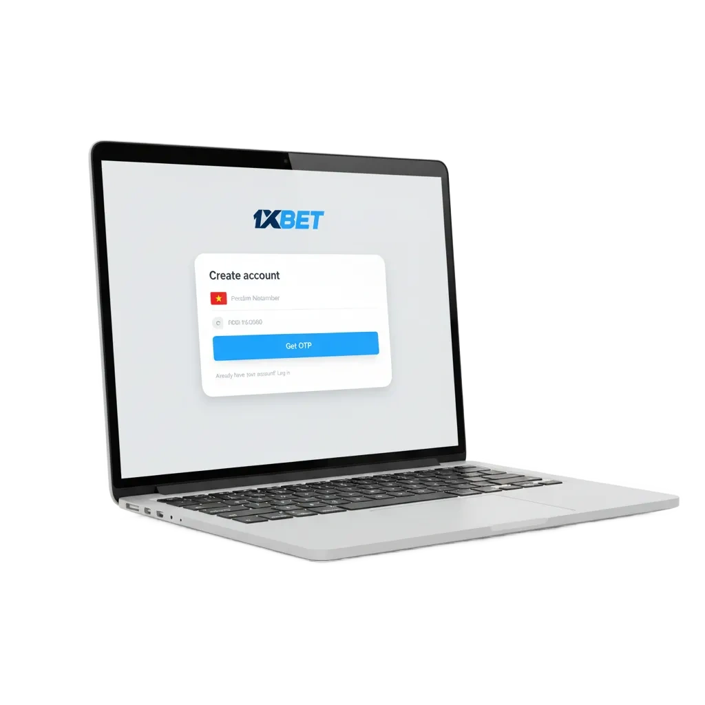 1xbet login screen for Vietnam users with email/phone/ID, password fields, and two-step verification option