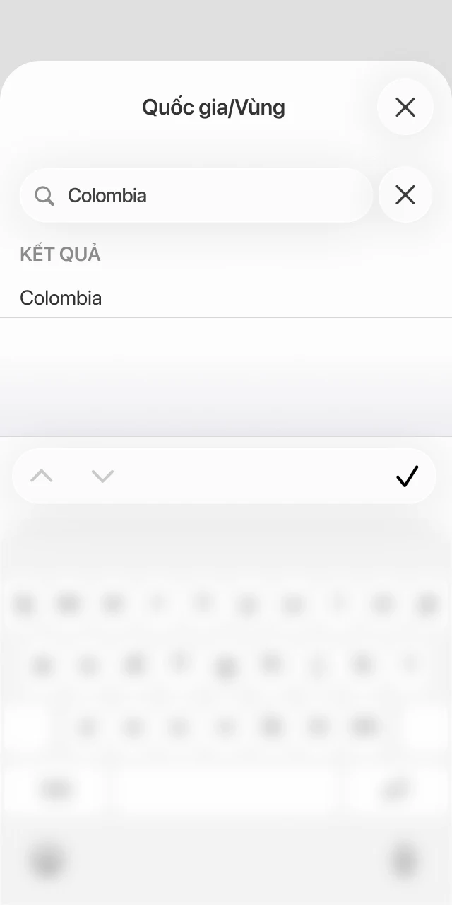 Thay đổi vùng sang Colombia và sau đó xác nhận thay đổi.